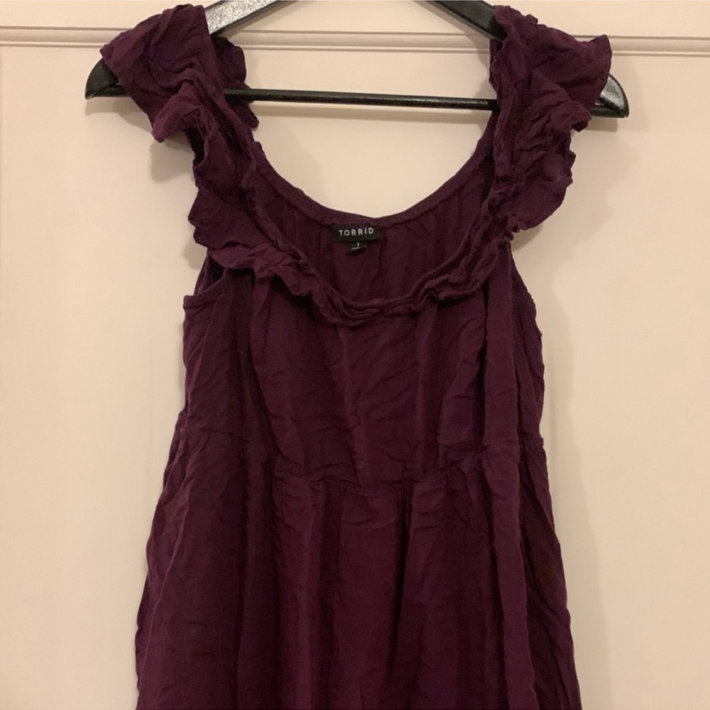 Torrid Ruffle Sleeved Peplum Tank